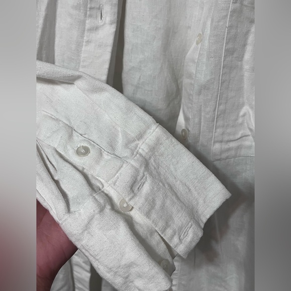 Oversized Abercrombie and Fitch Linen Blend button down shirt (little sheer) - Picture 4 of 4